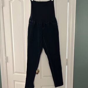Maternity High-Waist Dark Denim Jeggings